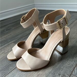 Aldo Tricolor beige heels